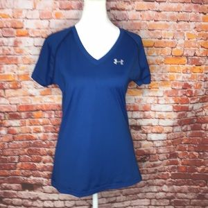 Under Armour Heat Gear Striped V-neck Tee